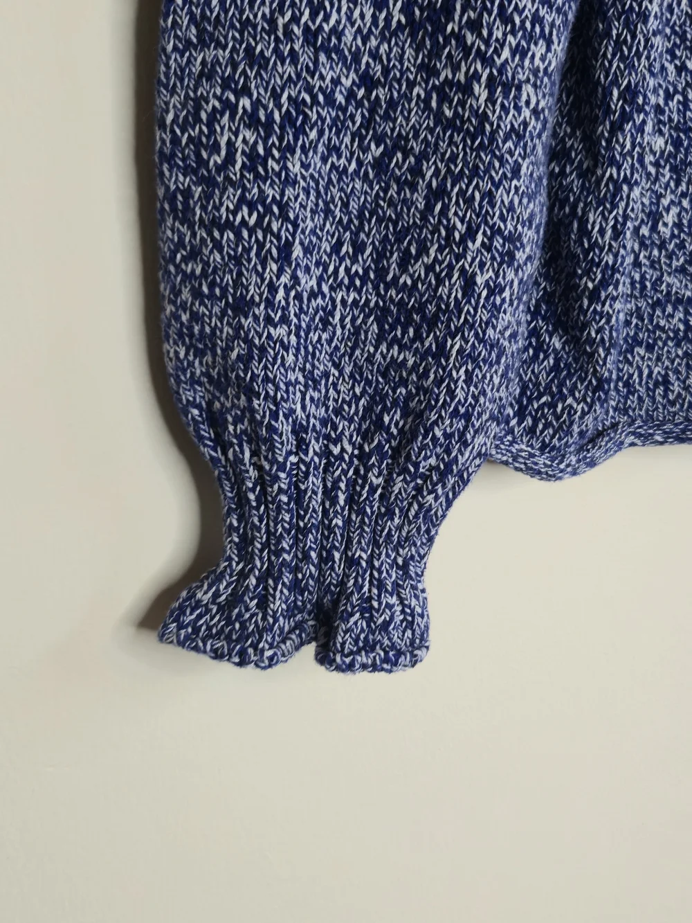 J.crew Rollneck Marled Blue Oversized Rubbed Cuff Sweater 2025